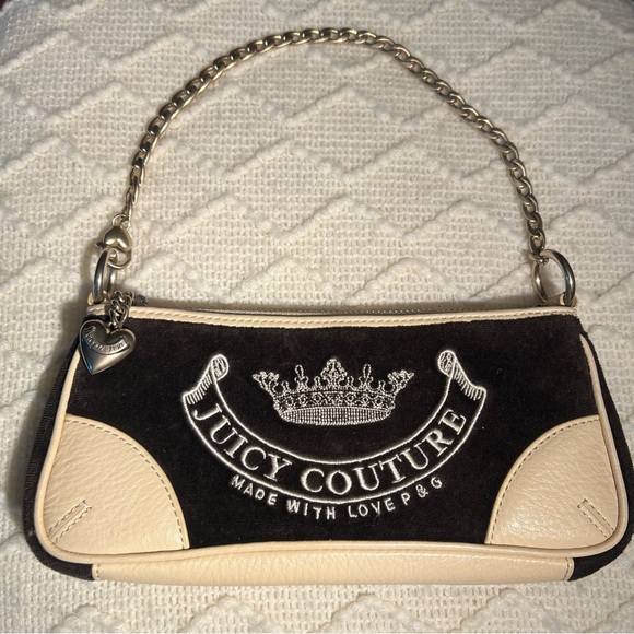 Juicy Couture Handbags - Vintage Iconic Y2K Juicy Couture Velour Baguette Little Bag Purse